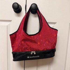 American Girl Red and Black Two-Tone Tote Bag
